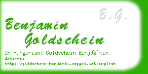 benjamin goldschein business card